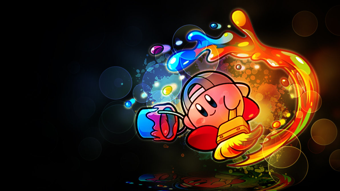 Kirby Paint Wallpaper By sasori640