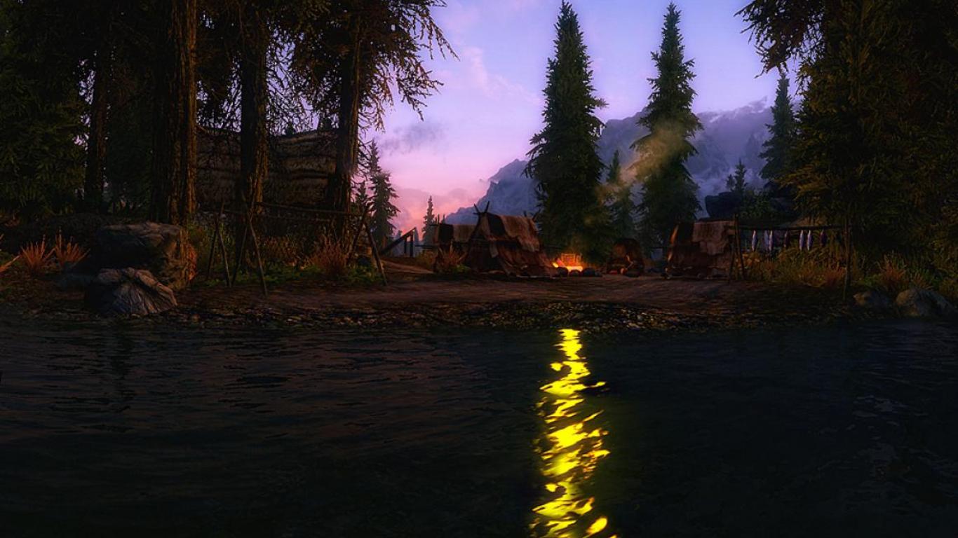 Skyrim Campfire High Quality And Resolution Wallpaper