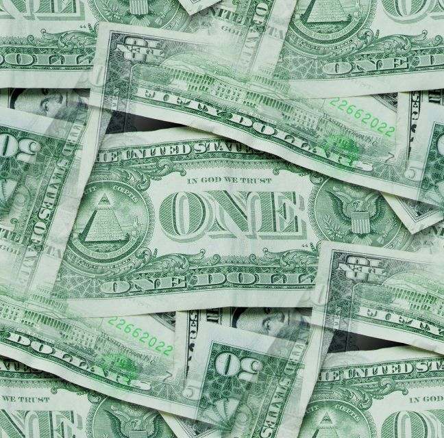 Money Background Dollar Bills Sign Large