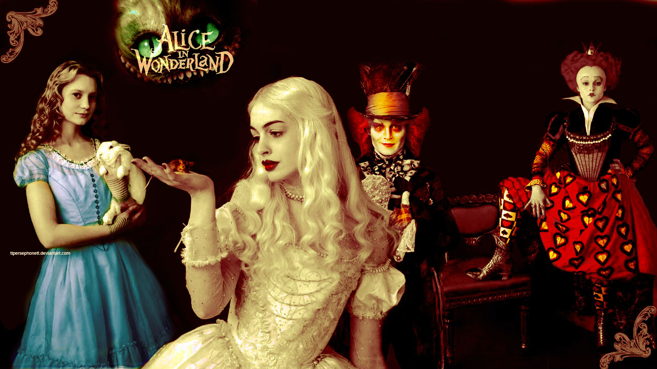 Free download alice in wonderland 2010 wallpaper [1280x720] for your Desktop, Mobile &amp; Tablet | Explore 48+ Alice in Wonderland Live Wallpaper | Alice in Wonderland Wallpaper Border, Alice and Wonderland Wallpaper,