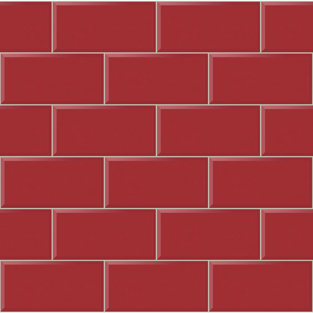 Romano Brick Red Wallpaper At Wilko