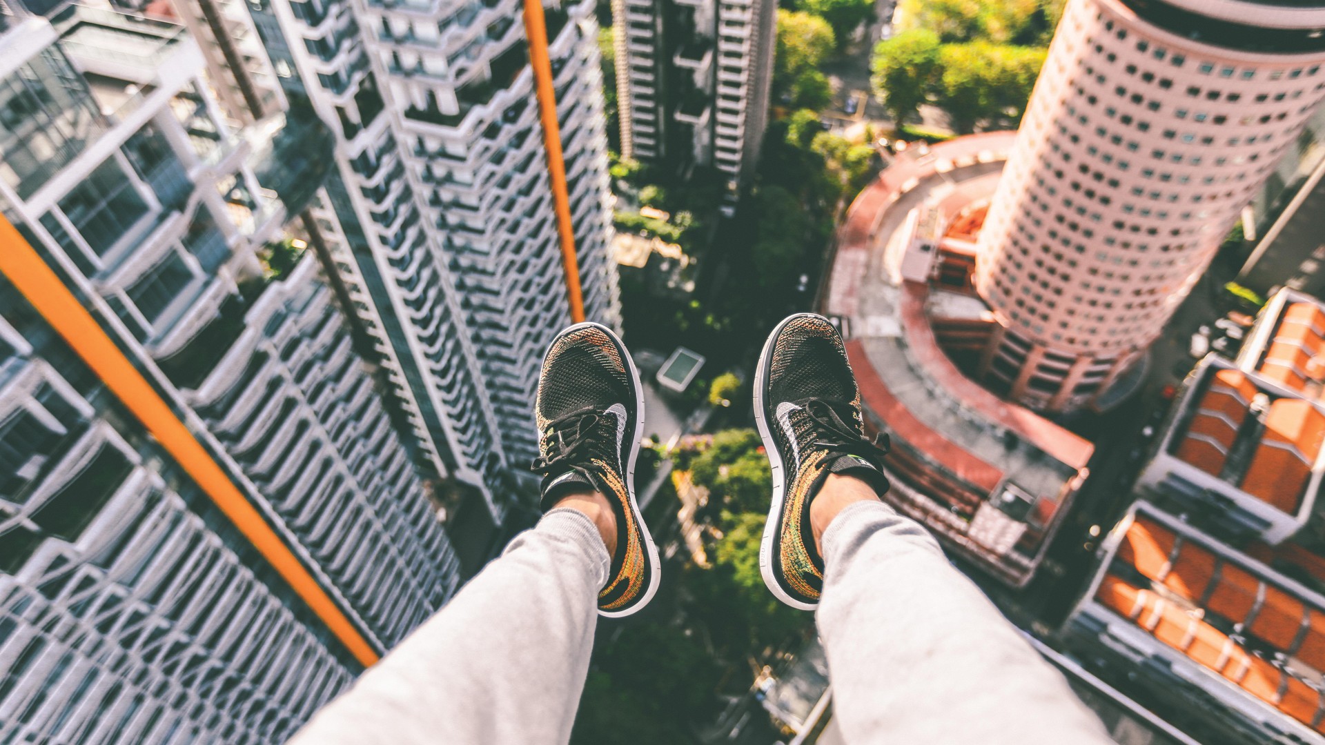 Parkour Skywalk Jumping Nike Just Do It Wallpaper HD