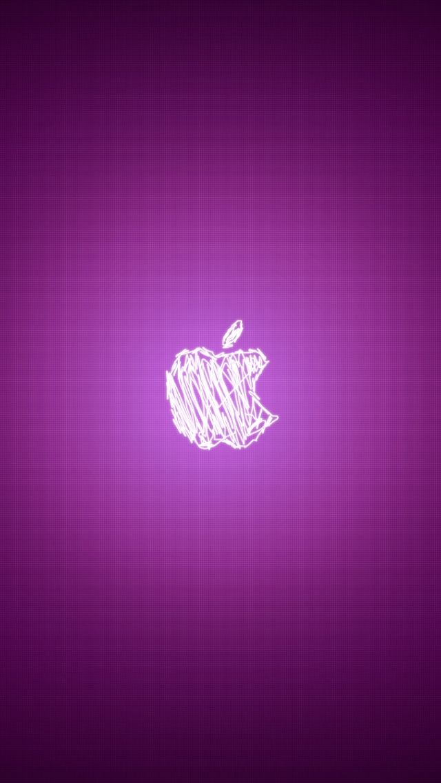 Purple Neon Wallpaper Apple logo neon purple