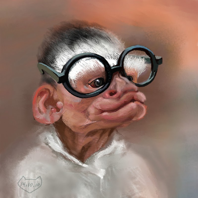Cute Funny Animalz Monkey With Glasses Pictures