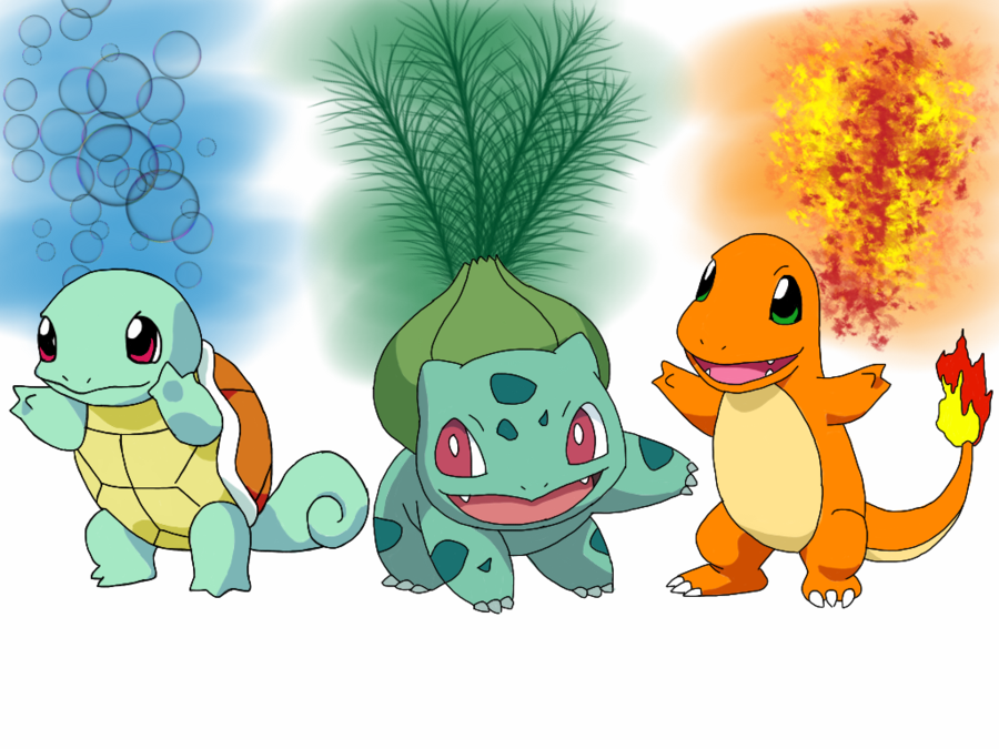 pokemon kanto starters cute