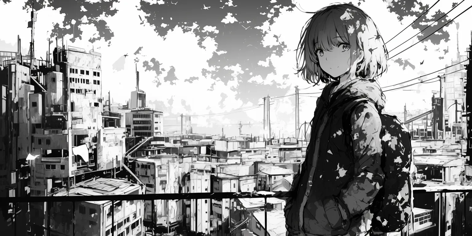 Black And White Anime Wallpaper