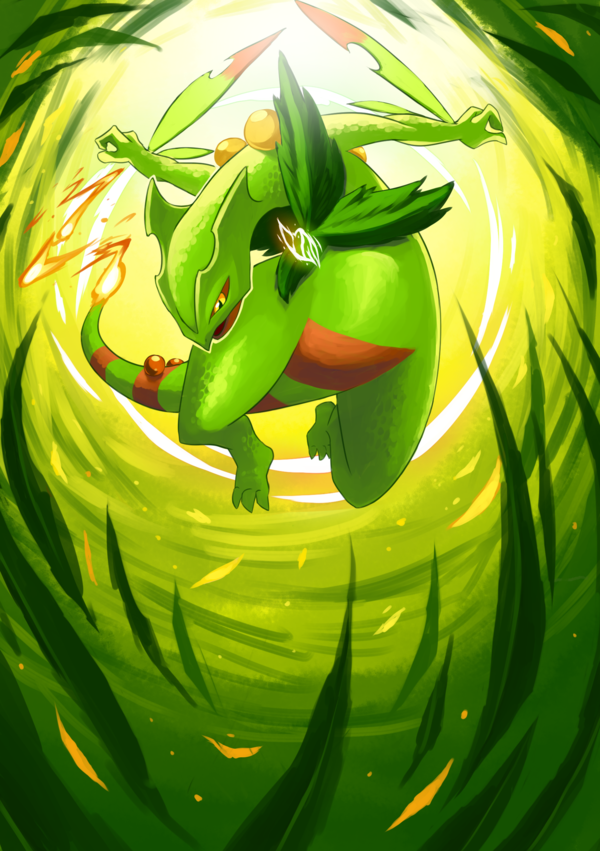 Mega Sceptile fan art I made in procreate! My favorite starter hands down!  Multiple references used for posing and accuracy : r/pokemon