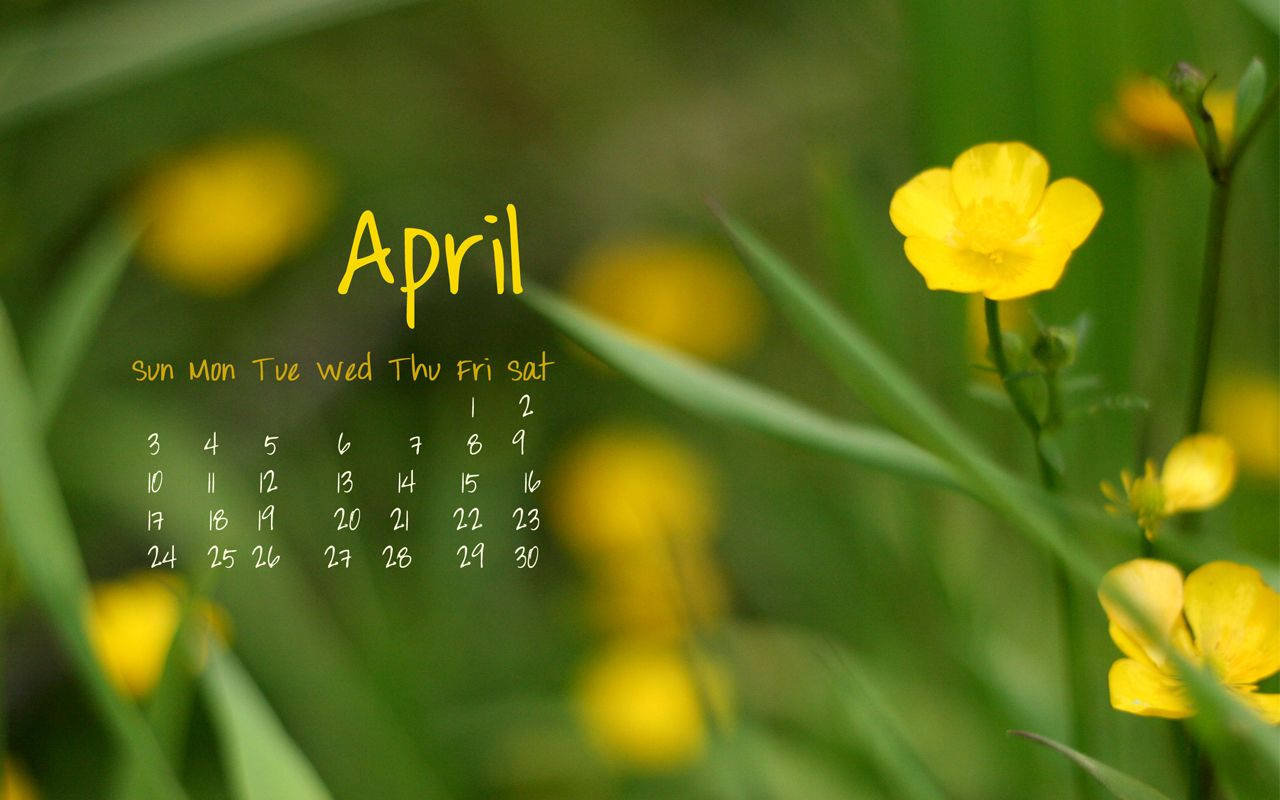 April Calendar Wallpaper