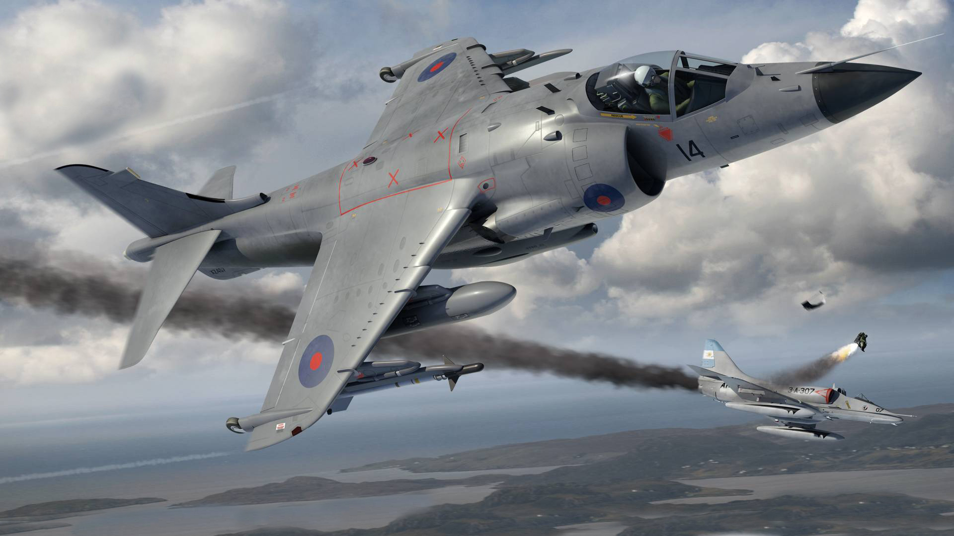 Wallpaper British Aerospace Sea Harrier Frs Aviation