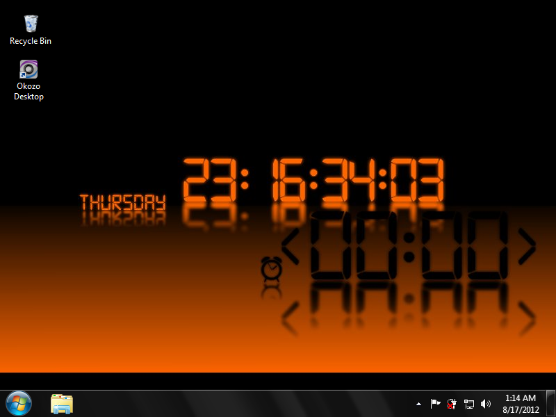 Clock Wallpaper Screenshot Digital Alarm Windows