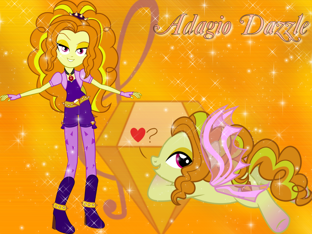 Adagio Dazzle And Pony Wallpaper By Natoumjsonic