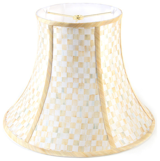 Parchment Check Shade Medium Mackenzie Childs Eclectic Lampshades