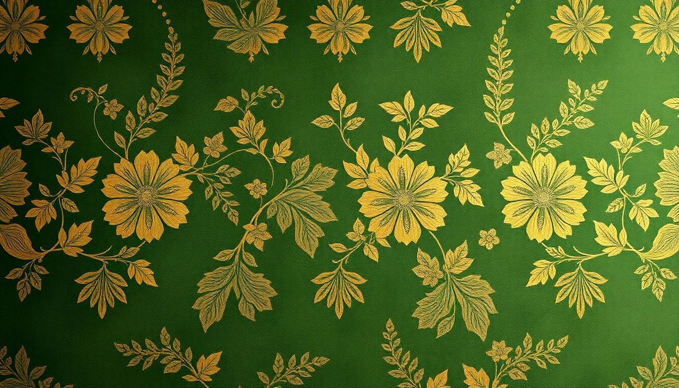 Gold And Green Wallpaper