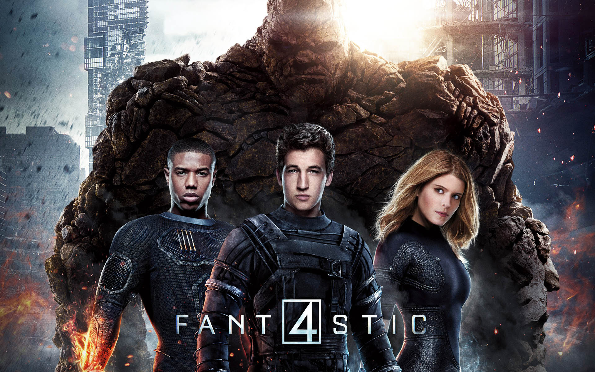 Fantastic Four Wallpaper Movie Poster Thing Human Torch Mr
