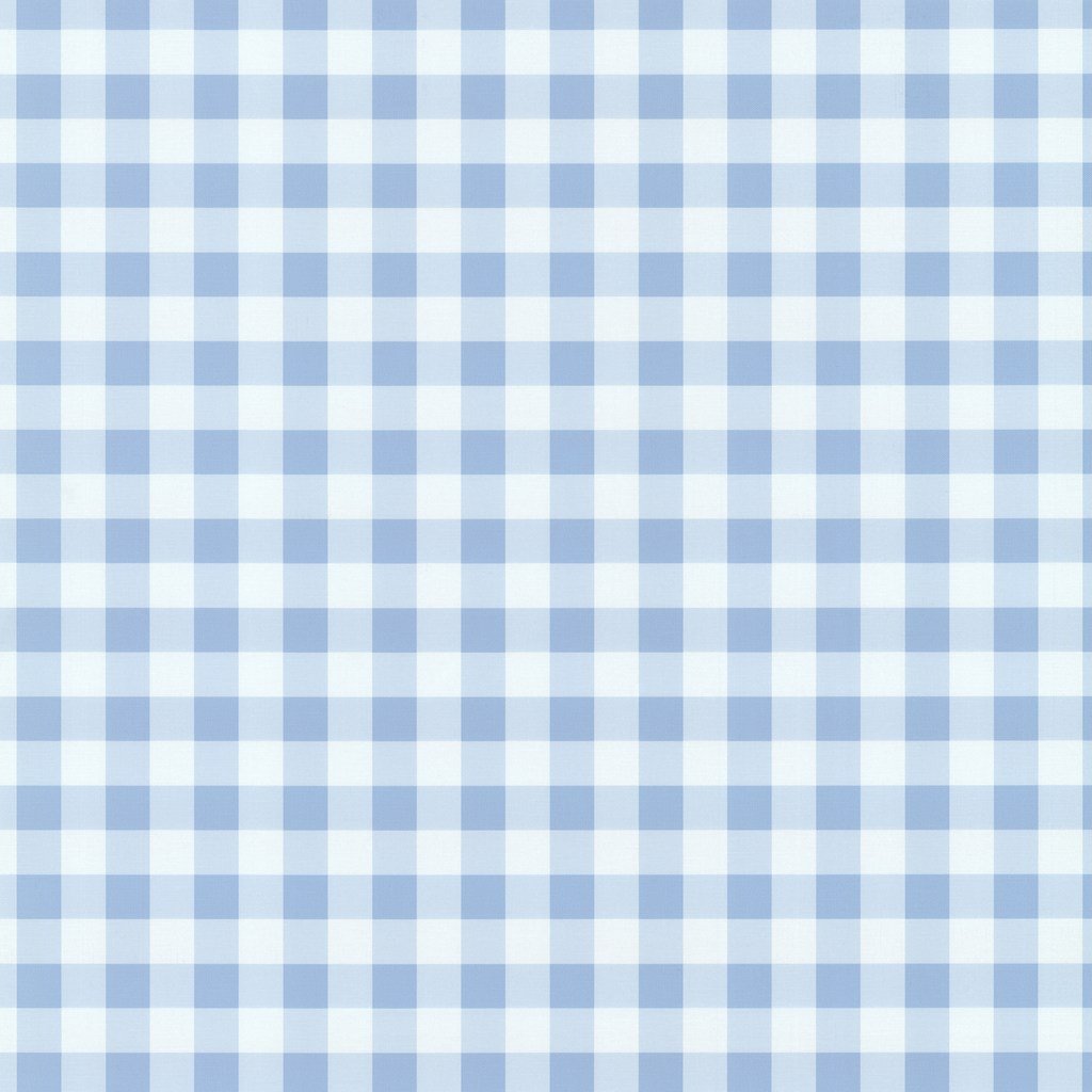 Playground Sky Blue White Gingham Check Wallpaper By P S
