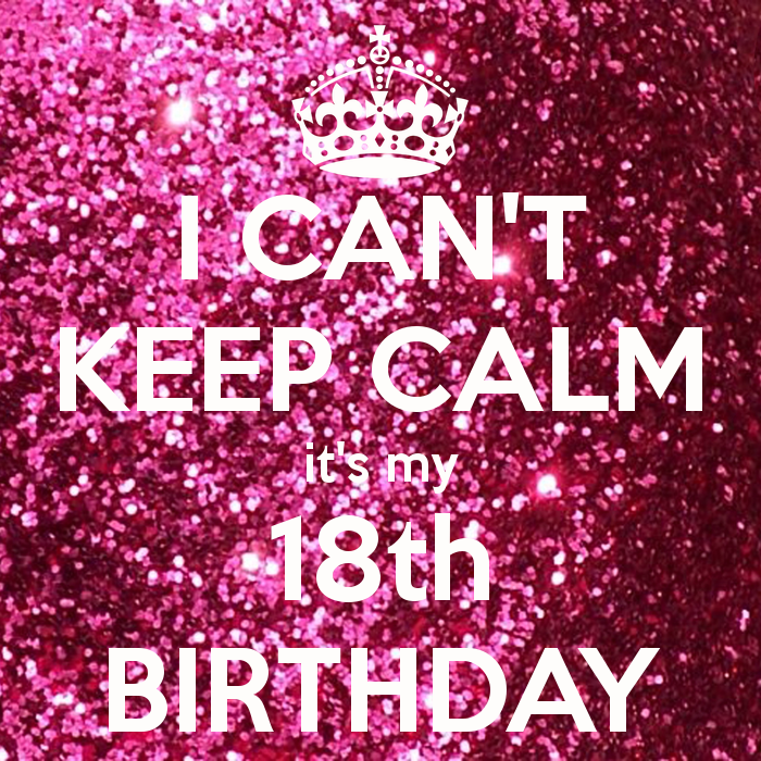 Can T Keep Calm It S My 18th BirtHDay And Carry On Image