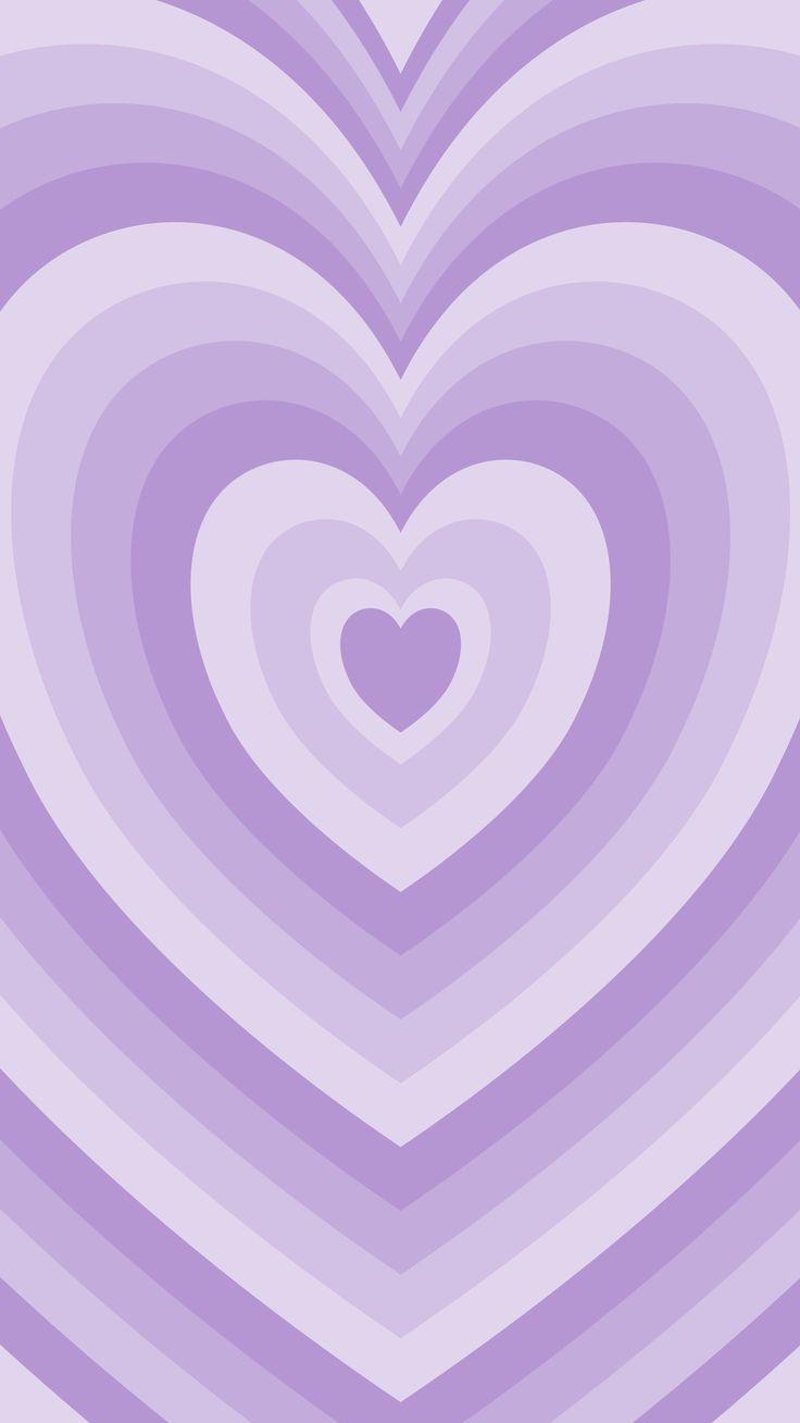 Phone Wallpaper Background Pastel Purple Heart In