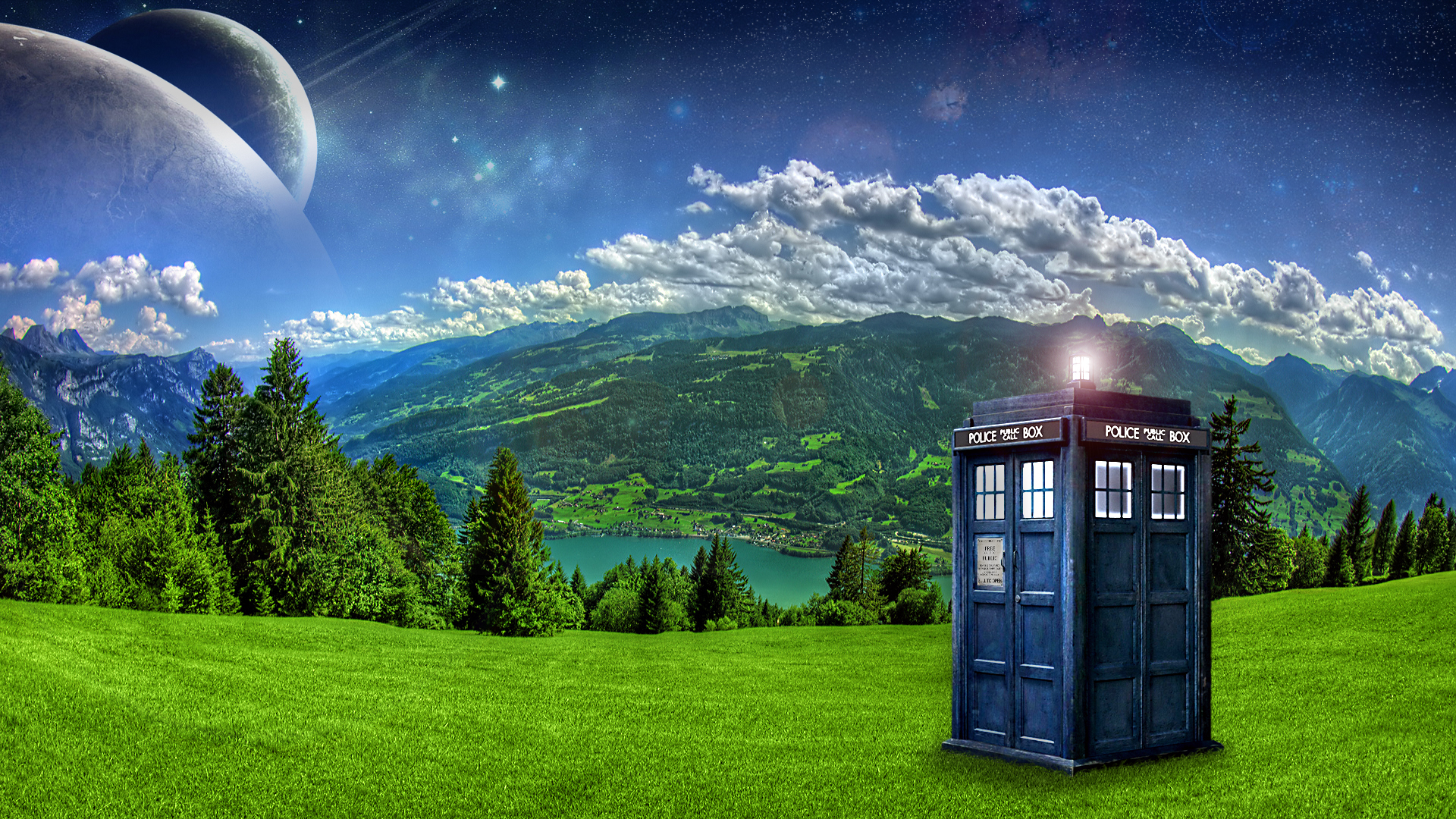 Landscapes Tardis Doctor Who Desktop HD Wallpaper Fond Ecran