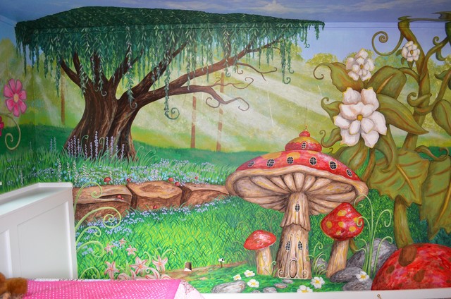 Enchanted Forest Wallpaper Mural My Houzz An