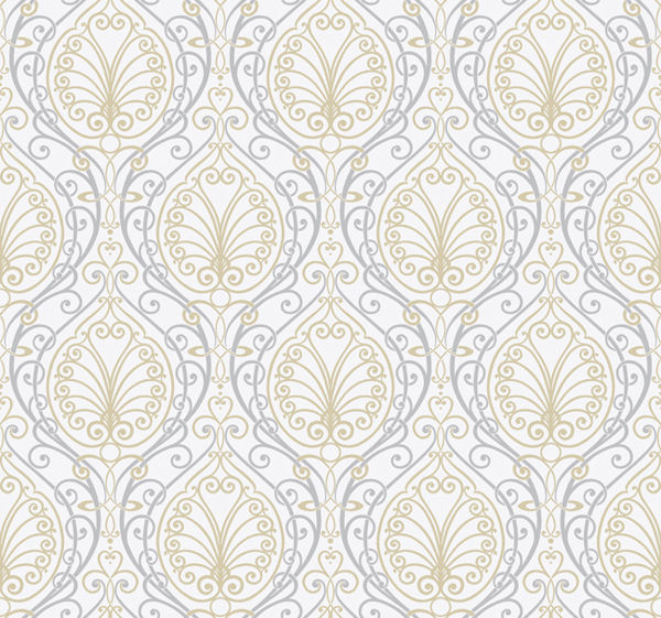 Silver Paisley Wallpaper Wall Sticker Outlet