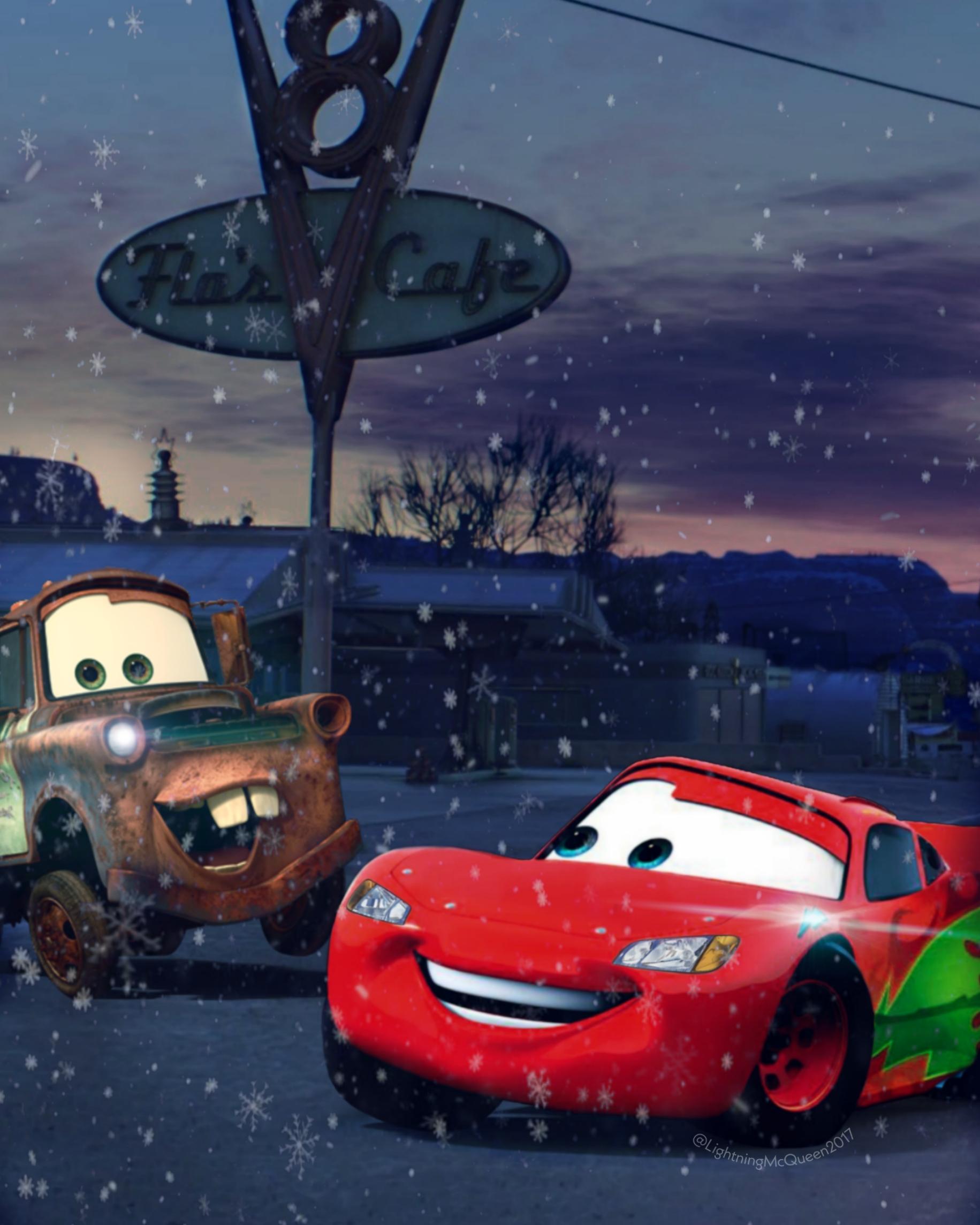 Lightning Mcqueen And Mater Christmas Holidays By