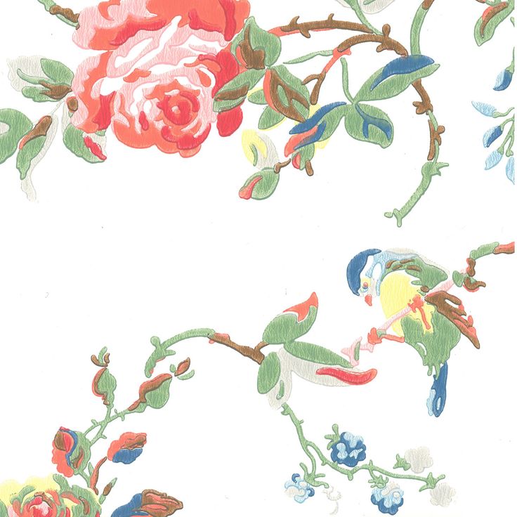Wallpaper Birds Roses Cathkidston Use As A Background