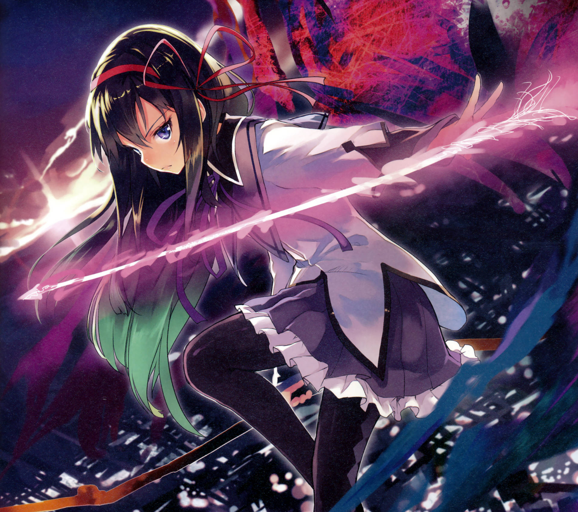 Madoka Magica Fierce Slash Nifbgakxzrzf5zd2 Wallpaper