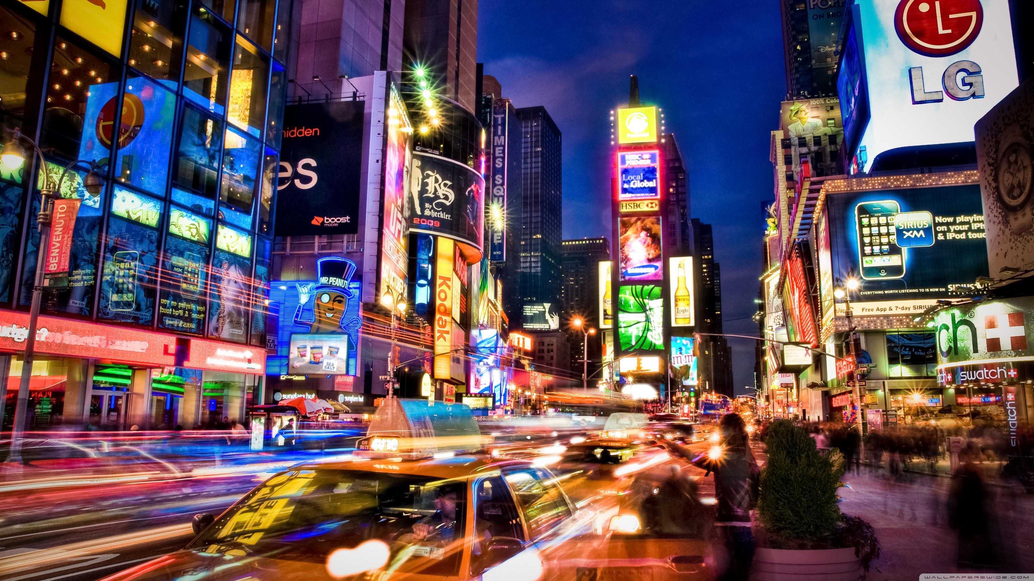 New York City At Night 4k HD Desktop Wallpaper For