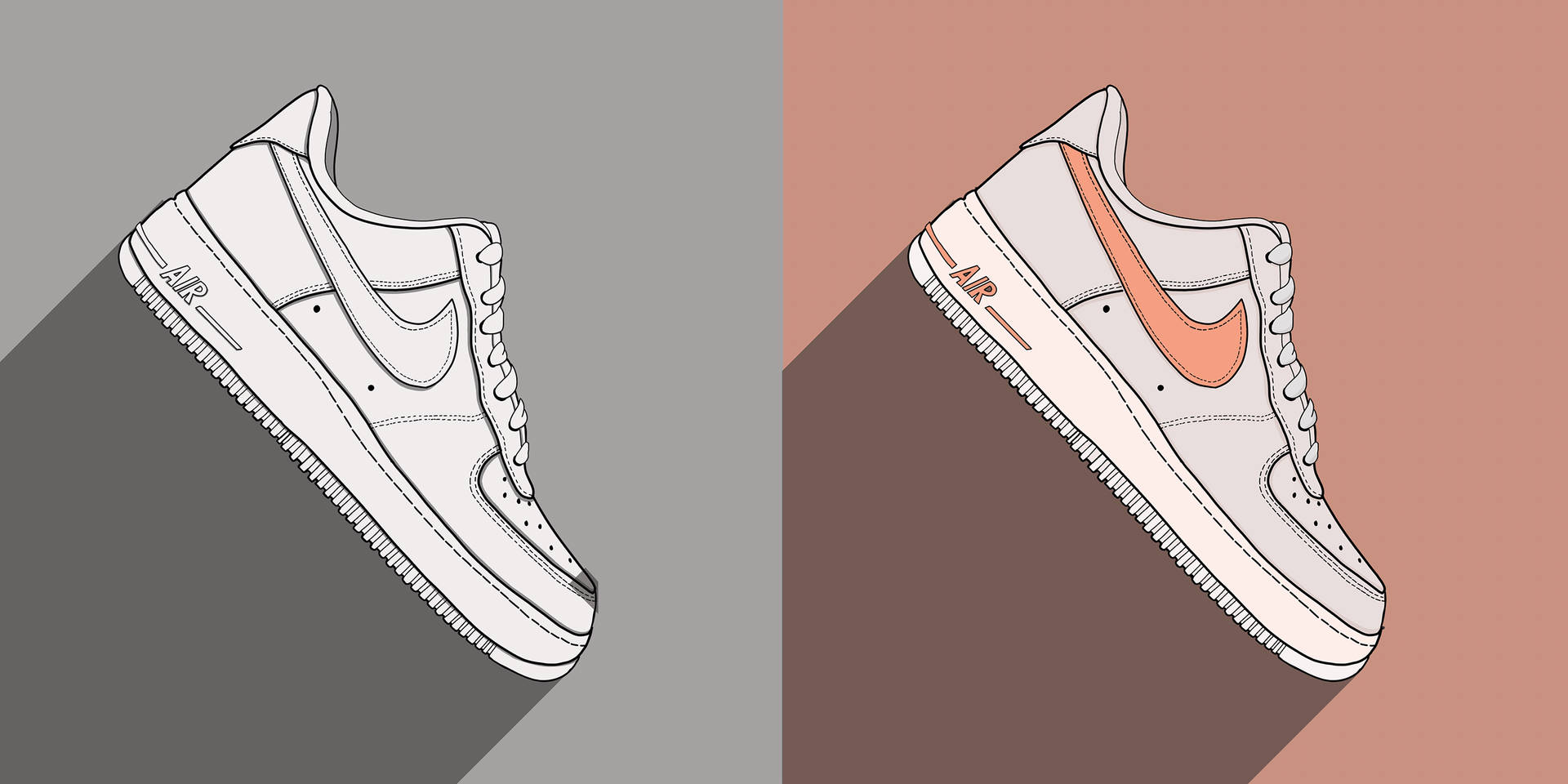 Cartoon Nike Shoes Wallpaper