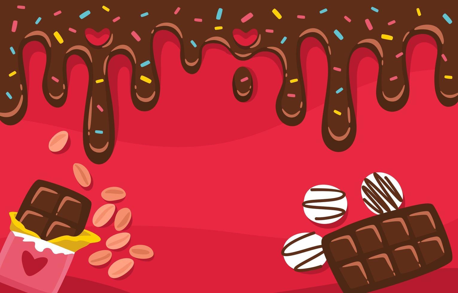 Chocolate Background For Valentine S Day Vector Art At