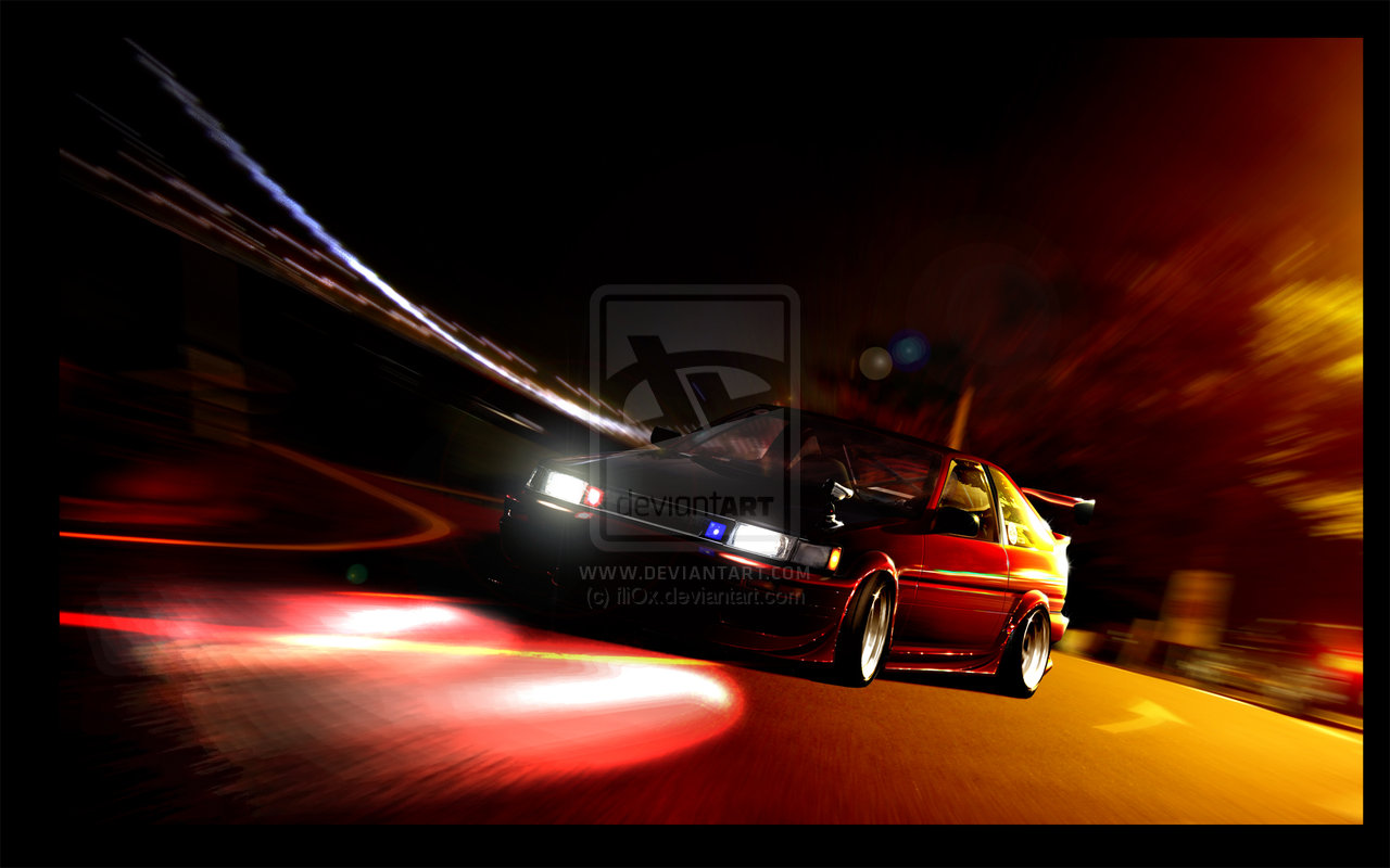 Corolla AE86 in night drift by fliOx on