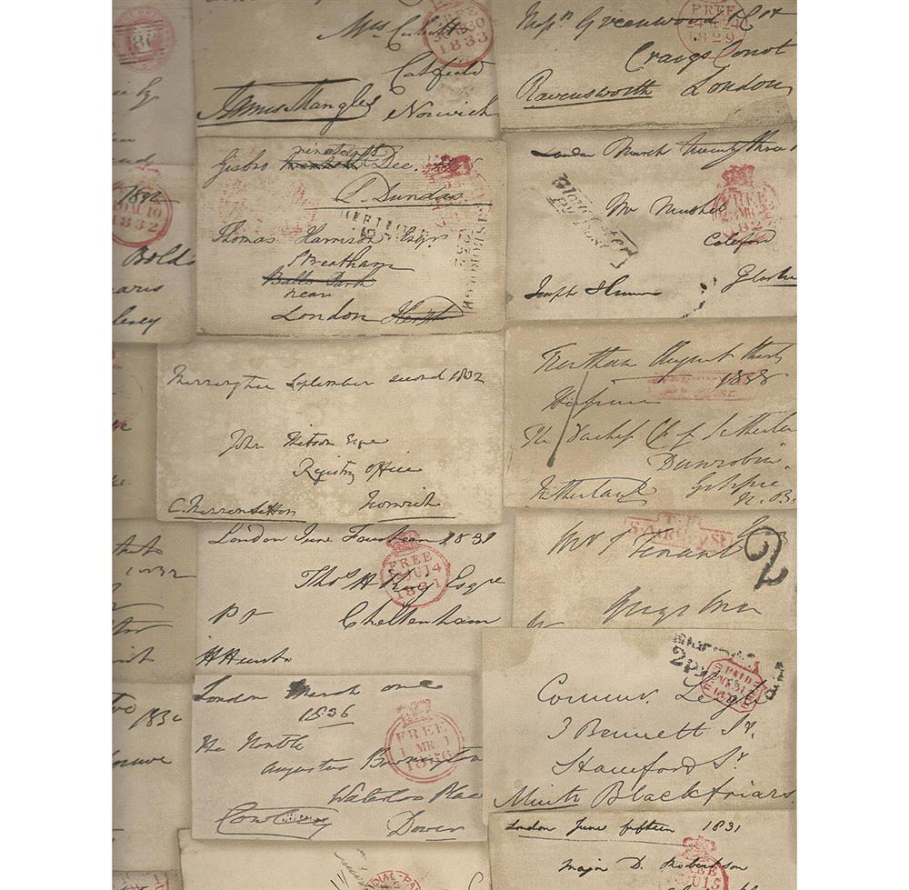 antique love letters wallpaper parchment 1 roll sku 005134 details 1000x979