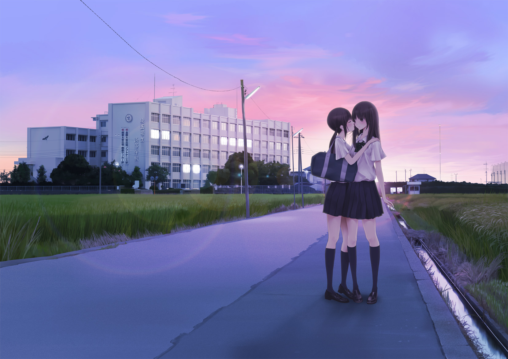 18+] Anime School Building Wallpapers - WallpaperSafari