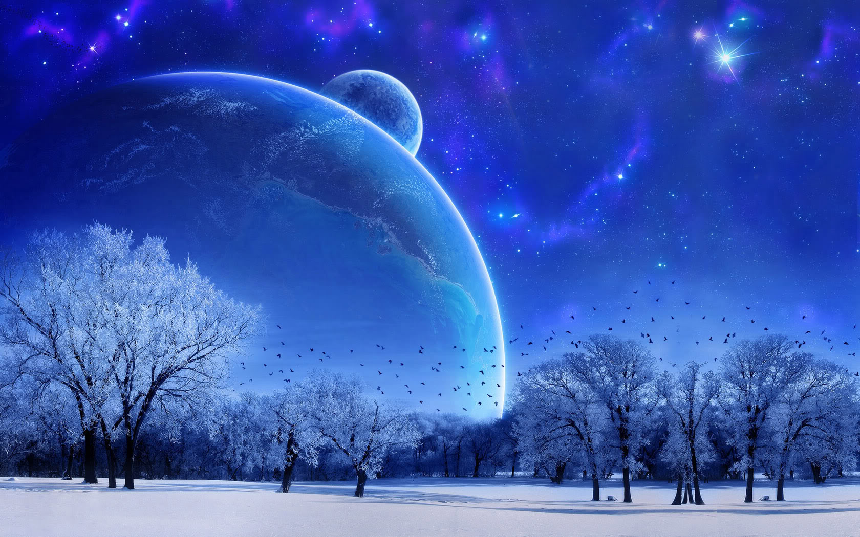 Free Download High quality Peacefull Winter Science Fiction Sci fi