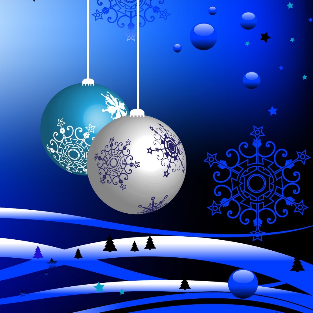 Bright shining Christmas   wallpaper for download 1024x1024