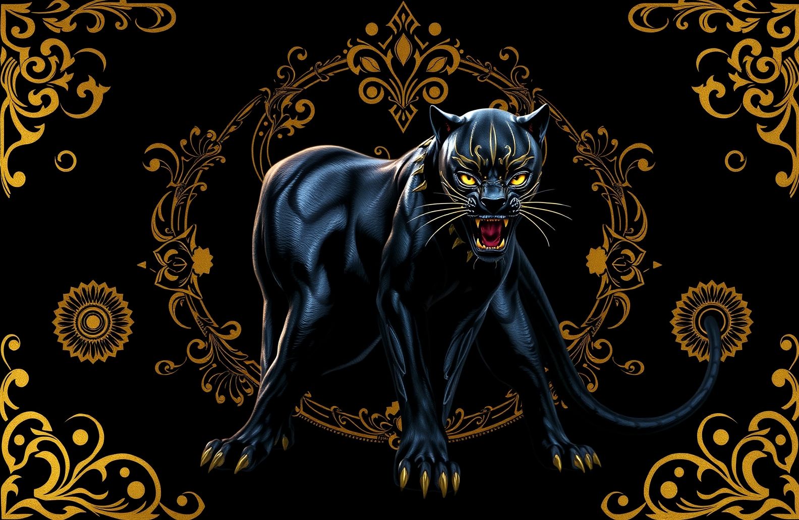 Black Panther Gold Wallpaper