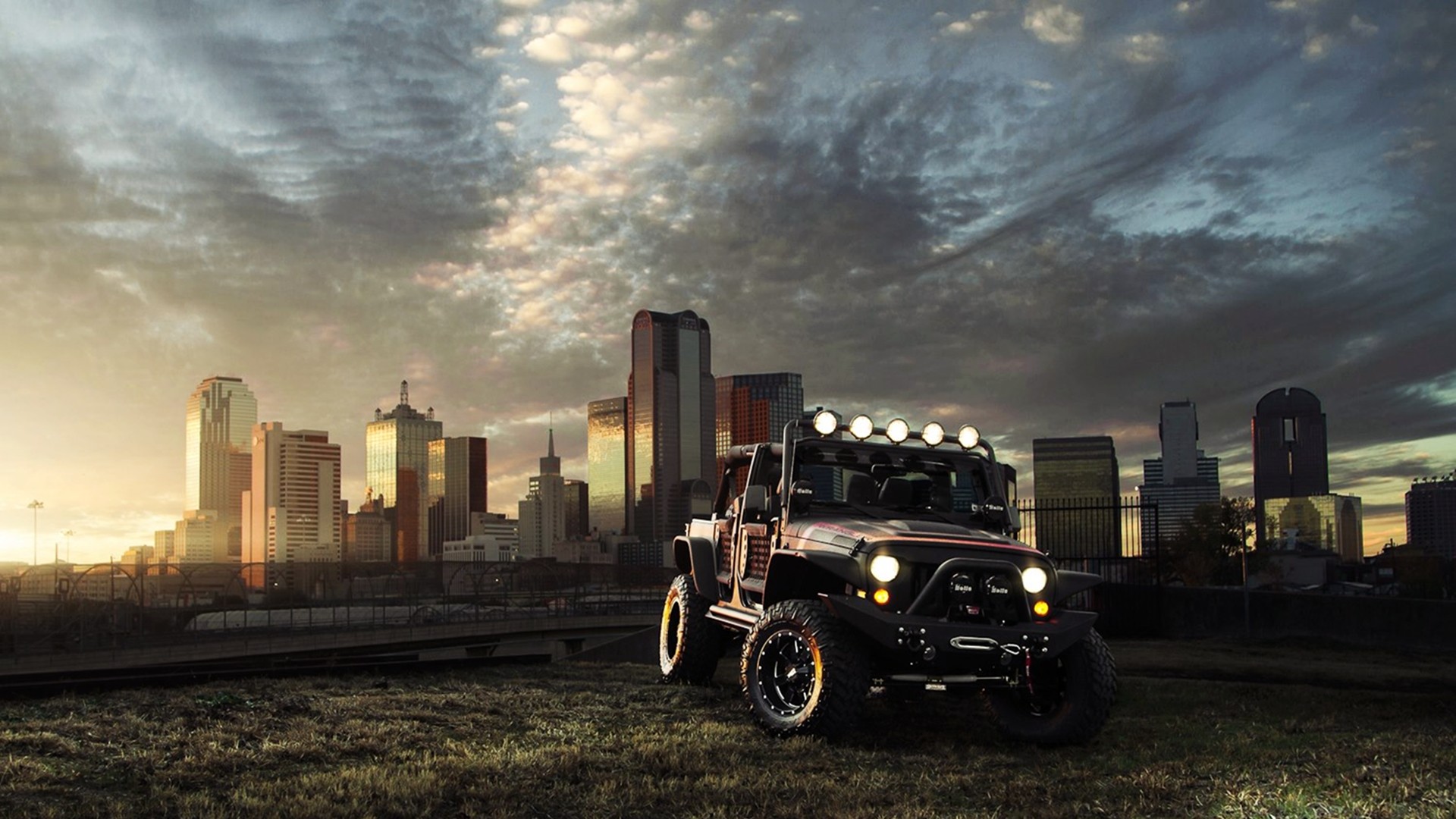 Jeep Wrangler Black HD Background