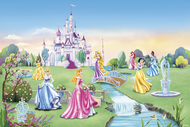 Princess   Castle   Children Wallpaper   Canvas Print Canvas Art