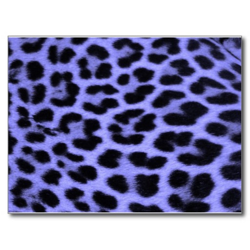Blue Leopard print background Postcard Zazzle