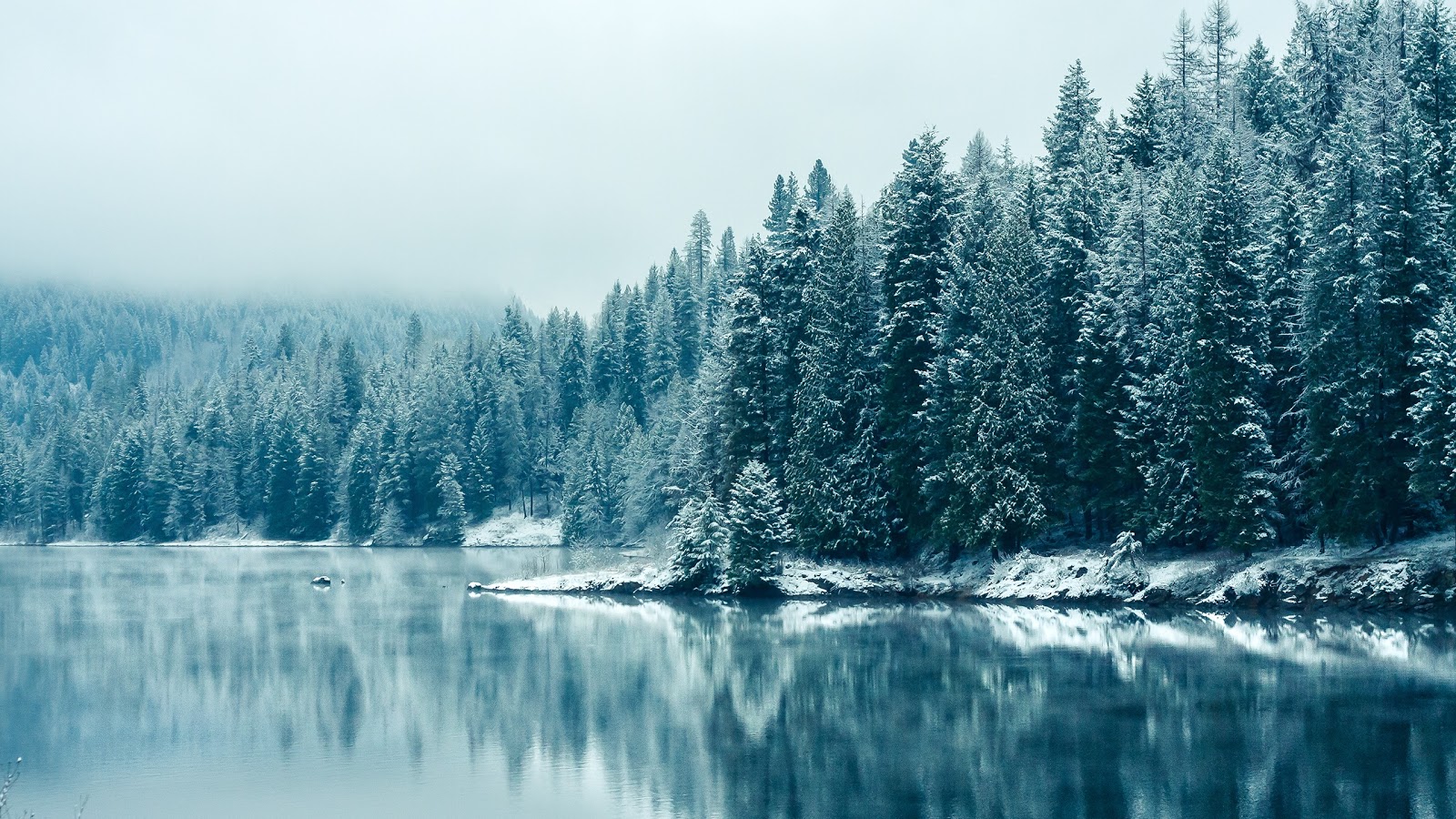 British Columbia Lakes In Winter Best Wallpaper