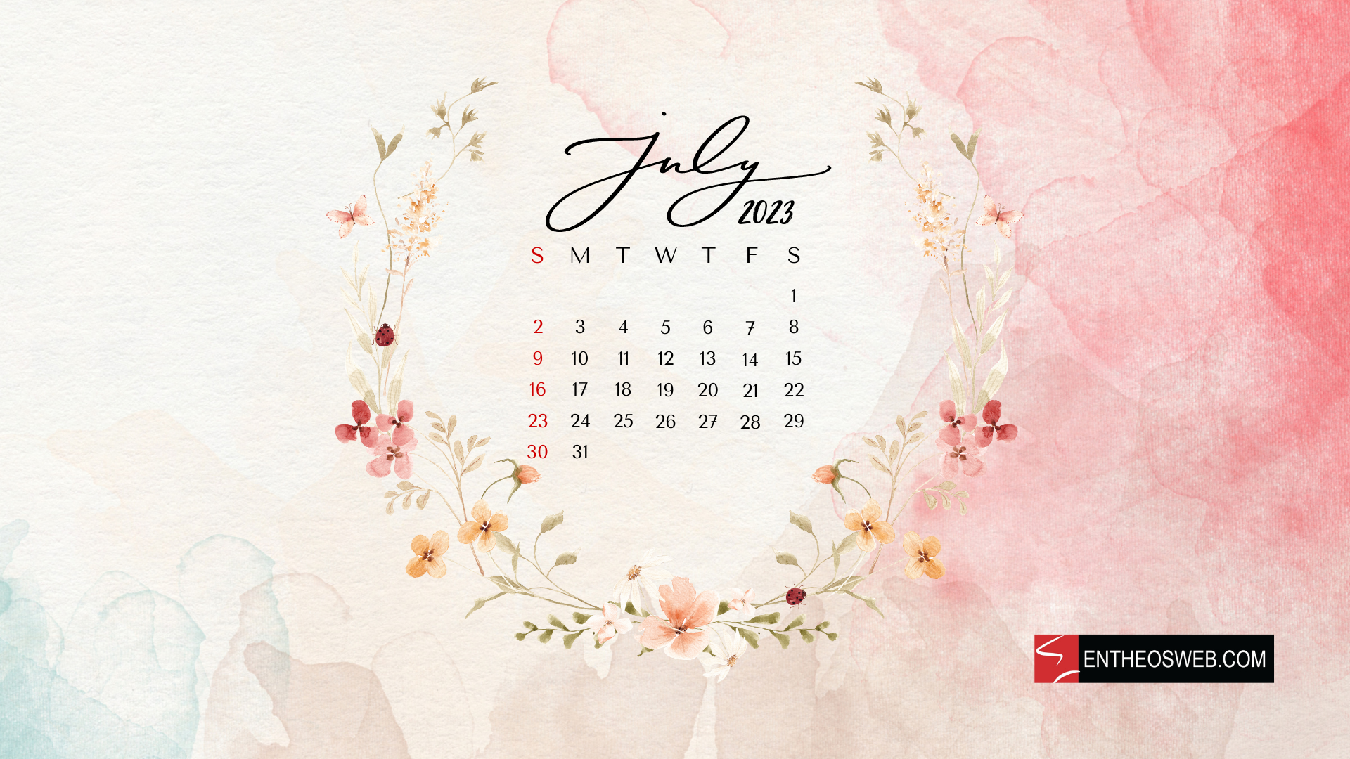 July Calendar Desktop Wallpaper Entheosweb