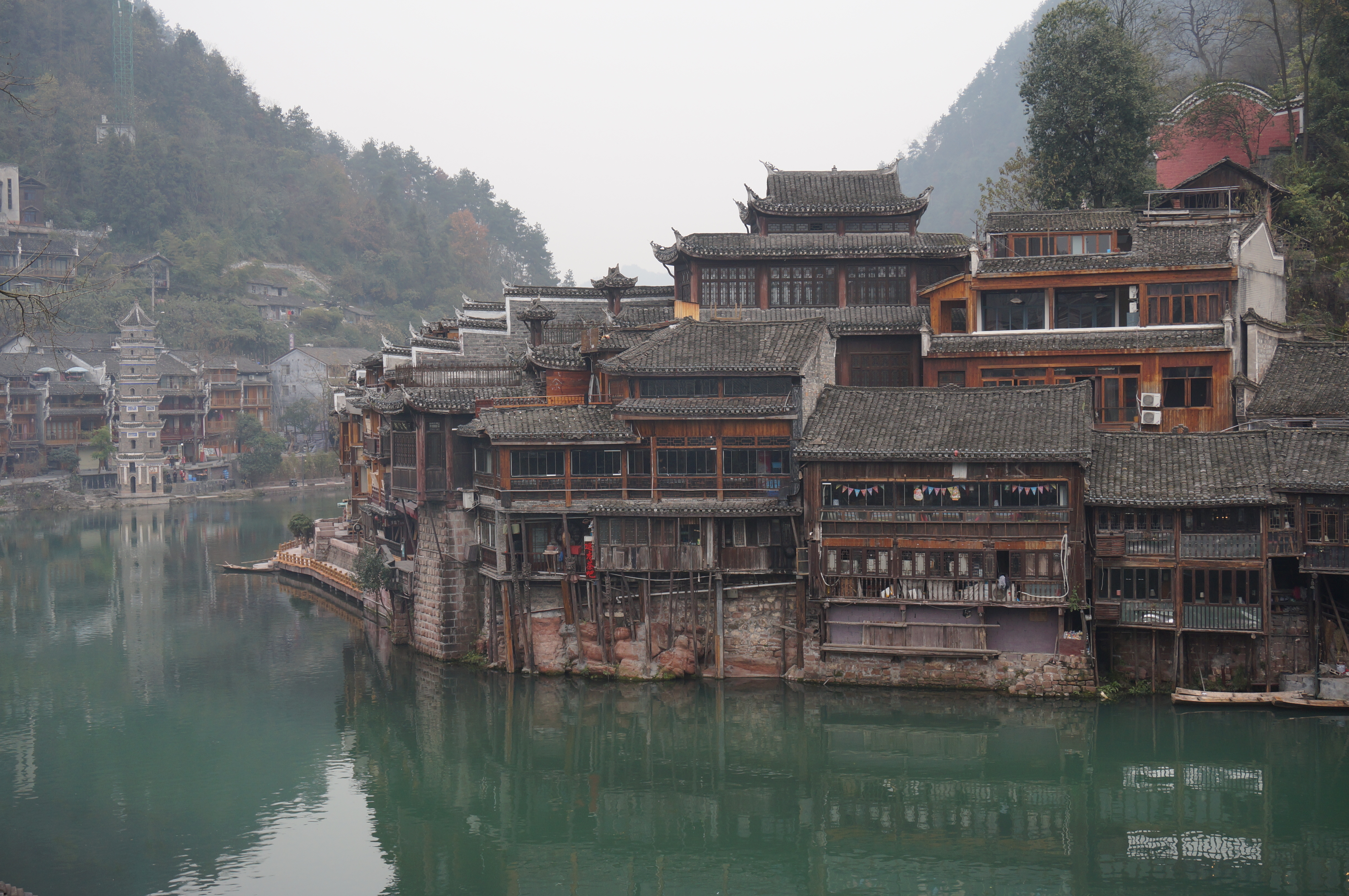 Wallpaper Old City Ancient China Lake Water Building