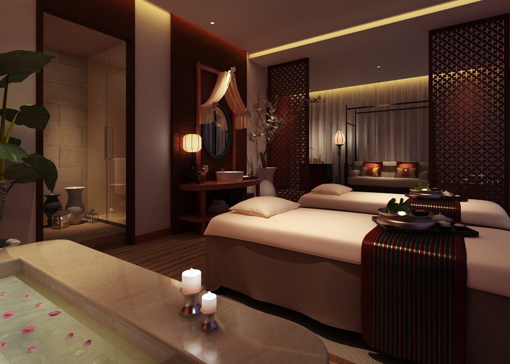 Spa Massage Room Interior Design 3d With