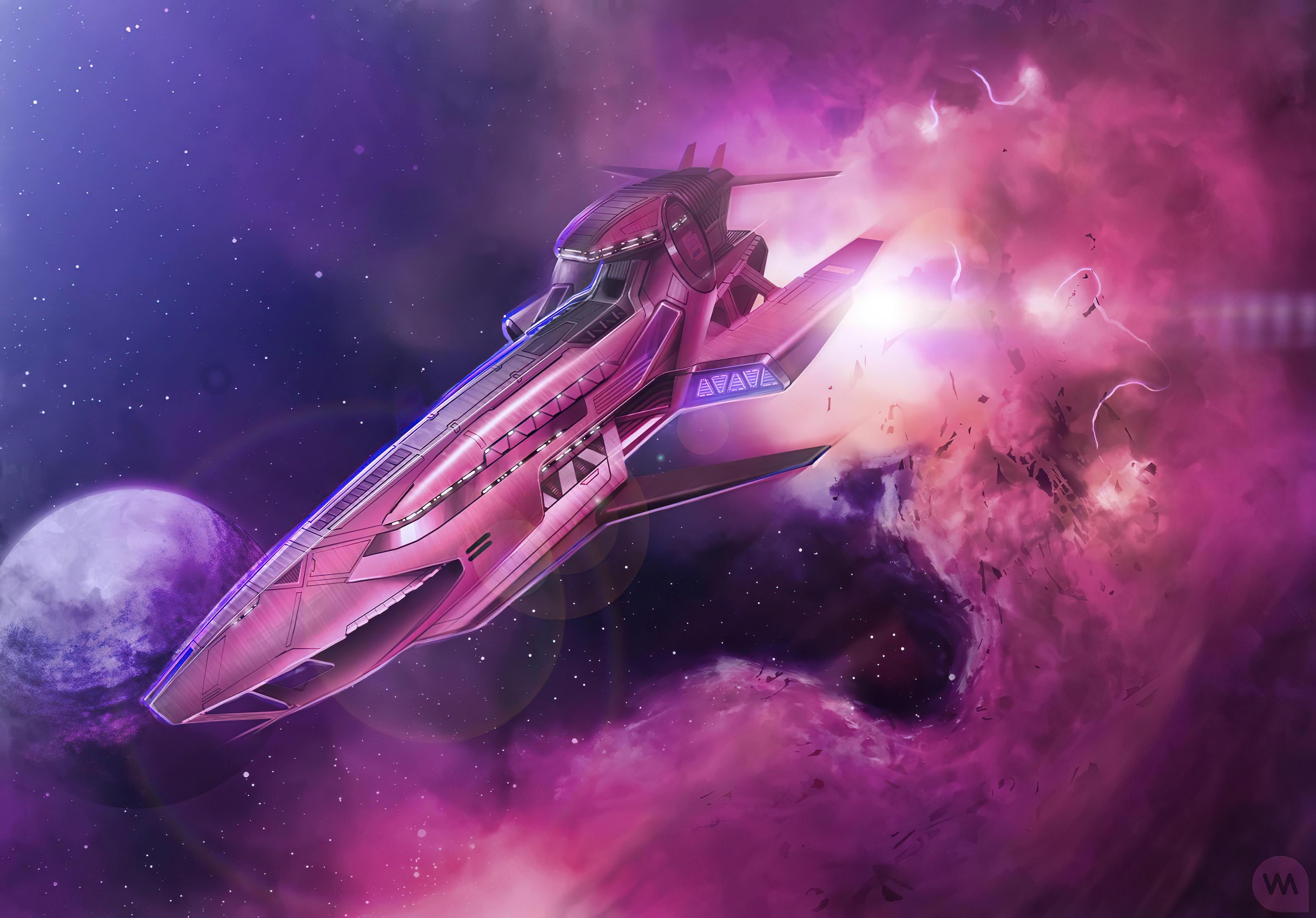 Spaceship 4k Ultra HD Wallpaper By Illoo