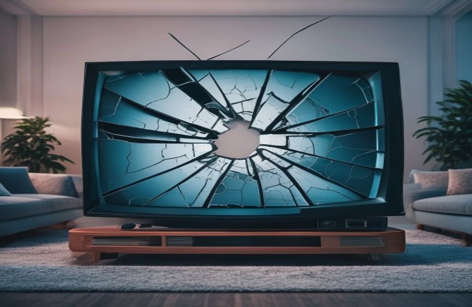 Cracked Tv Screen Prank Wallpaper