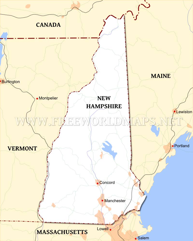 Hampshire United States Map Pc Android iPhone And iPad Wallpaper