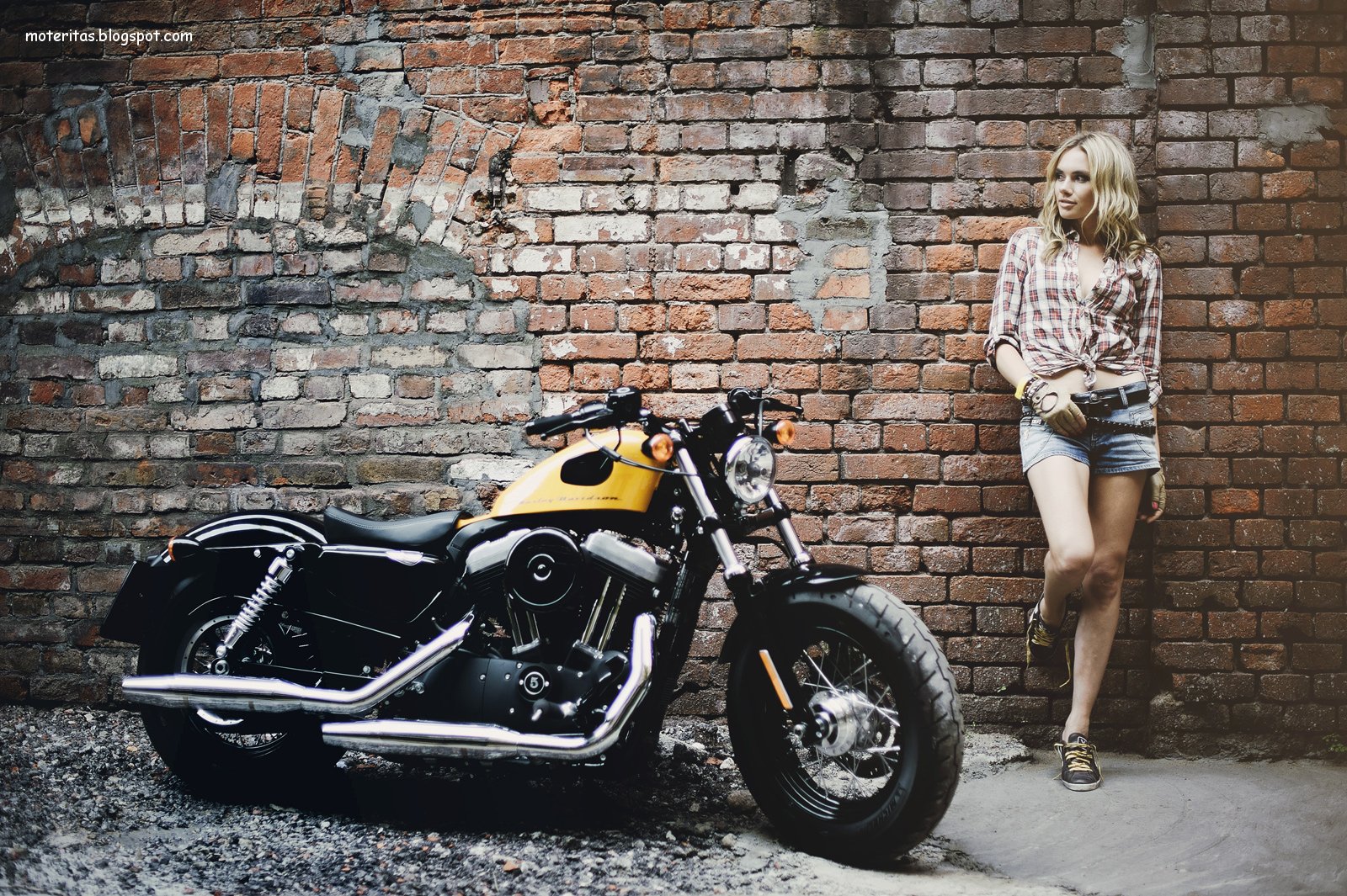 Motos y mujeres resolucin HD Harley Davidson Forty Eight sportster