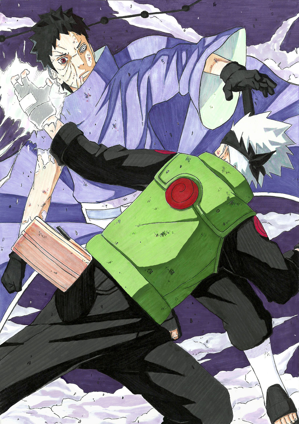 Free Download Obito Vs Kakashi By Emukcs 1024x1451 For Your