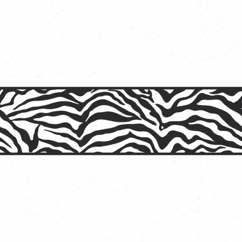 Zebra Black And White Self Adhesive Border Wallpaper Car Pictures