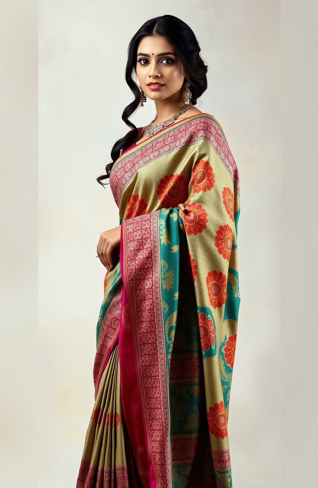 Saree Actress HD Wallpaper 1080p